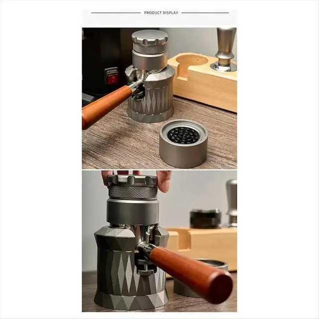Alt view image 6 of 6 - 53MM Adjustable Coffee Distributor Anti-Slip Coffee Powder Distributor, Coffee Powder Distributor Needle Gray