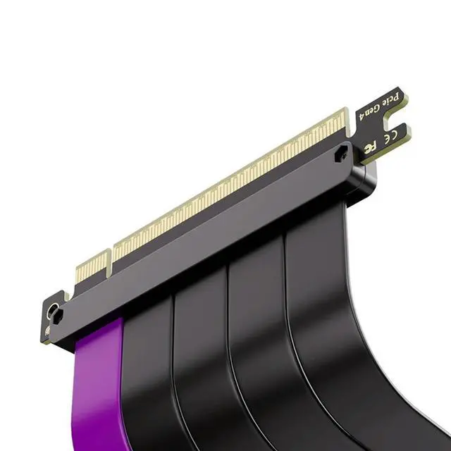 Alt view image 5 of 6 - Graphic Card Extension Line PCIE4.0 Rotor X16 Rotor 16X Desktop Computer Horizontal Vertical Loading Line White