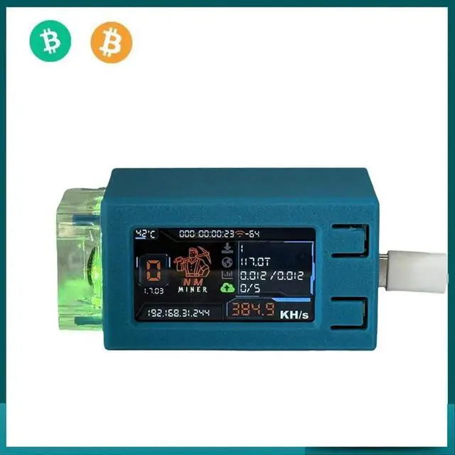 Alt view image 4 of 6 - Nerdminer V2 Pro Max 390KH/S Solo Lottery Miner NMMiner BTC Miner Nerd Miner Bitcoin Crypto Miner with RGB Cool Fan