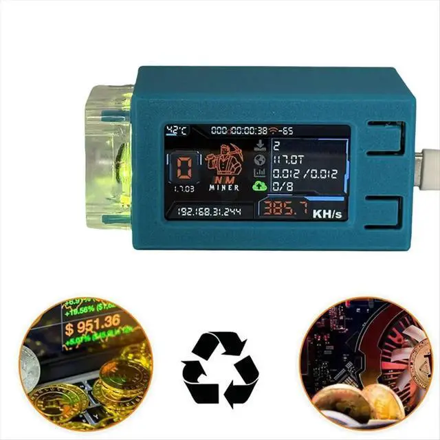 Alt view image 5 of 6 - Nerdminer V2 Pro Max 390KH/S Solo Lottery Miner NMMiner BTC Miner Nerd Miner Bitcoin Crypto Miner with RGB Cool Fan