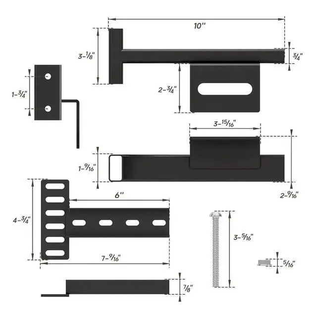 Alt view image 4 of 6 - Heavy Duty Headboard Bracket Kit, Universal Bed Frame Stabilizer , Fits Twin Full Queen Size