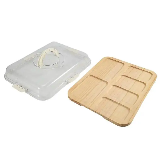 Alt view image 6 of 6 - Charcuterie Board with Clear Lid, Travel Cheese Board Charcuterie Boxes Cutting Boards for Kitchen