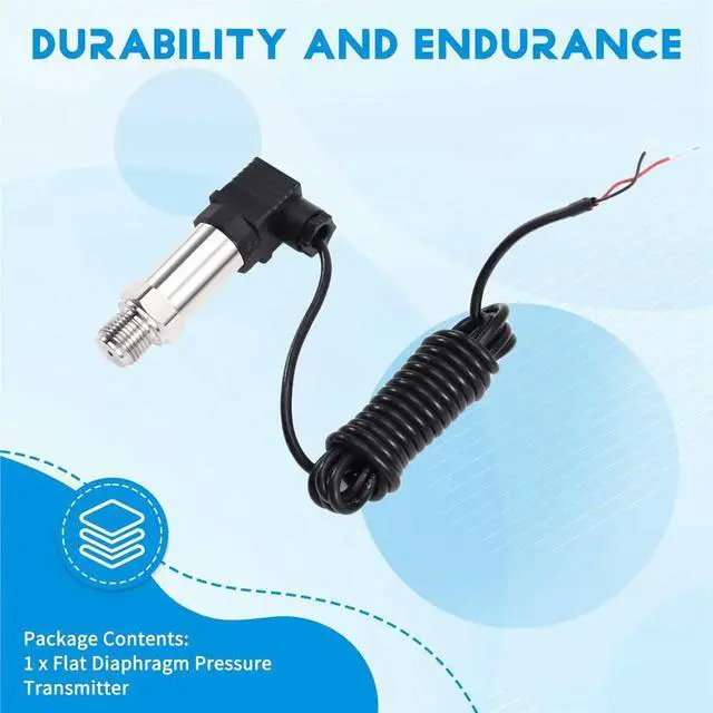 Alt view image 5 of 6 - Flat Diaphragm Pressure Transmitter 0-16bar 4-20mA 24VDC Milk Glue Tank Sanitary Food Grade Flush
