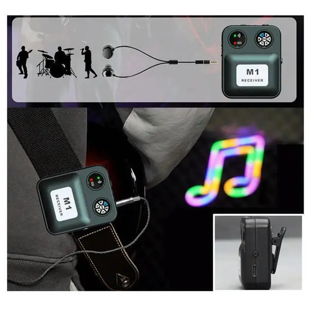 Alt view image 4 of 6 - in-Ear Monitor System 2.4Ghz IEM System with Transmitter Receiver for Music Studio Live Broadcast