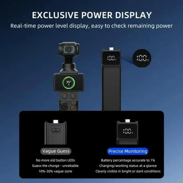 Alt view image 6 of 6 - Lightweight Extension Grip for Pocket 3 4 With Digital Power
