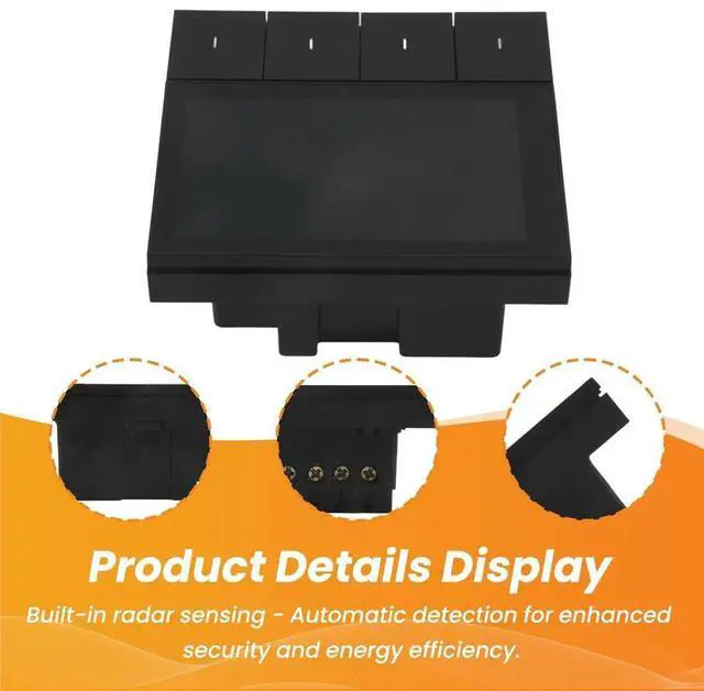 Alt view image 6 of 6 - 3.5 Inch Wall Switch Touch Screen 4 Groups Switch 8-Way Scene Radar Sensor Dimming Switch Curtain Tuya Zigbee A