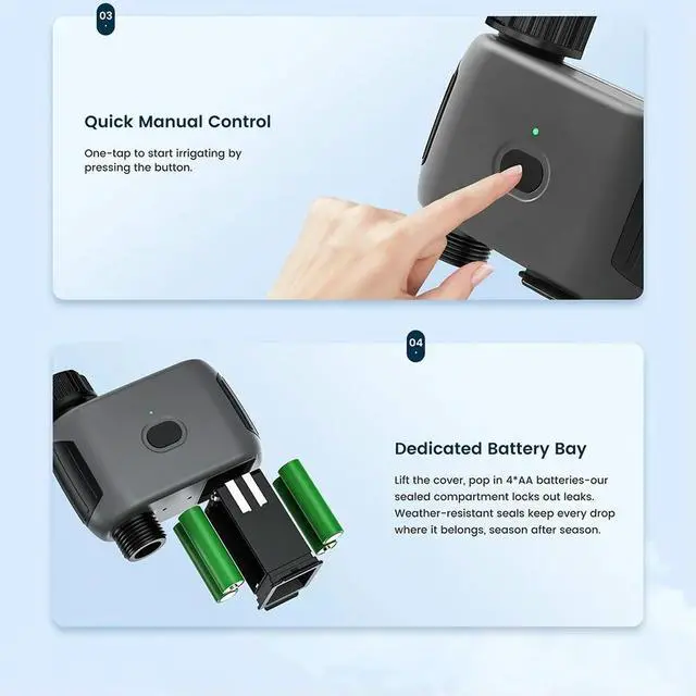 Alt view image 6 of 6 - Water Timer Hose Timer Sprinler Controller for Garden Drip Irrigation System No Hub Needed