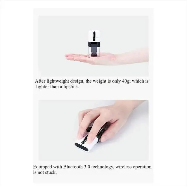 Alt view image 5 of 6 - Mini Bluetooth Mouse Mute Chargeable Light Weight Long Endurance Office Mouse for PC Laptop