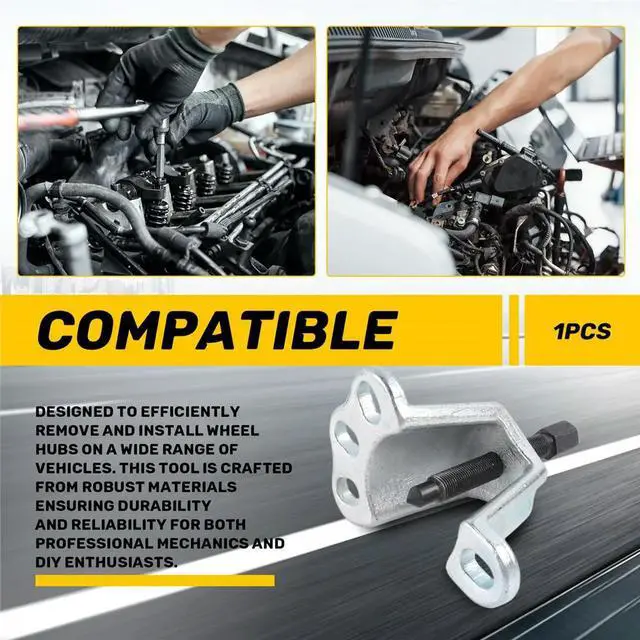 Alt view image 5 of 6 - Wheel Hub Remover: Professional Universal Front Wheel Hub Puller and Installer Tool
