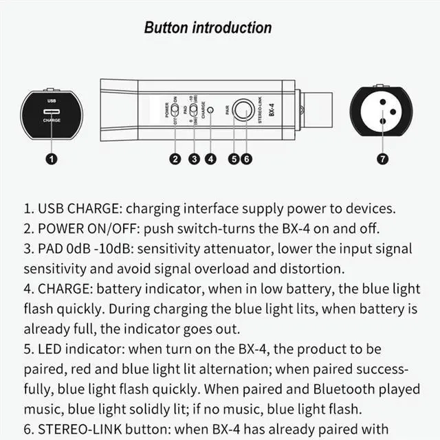 Alt view image 4 of 6 - BX-4 Bluetooth Audio Receiver for Music Streaming Sound System Bluetooth 4.0 High Transmission Speed