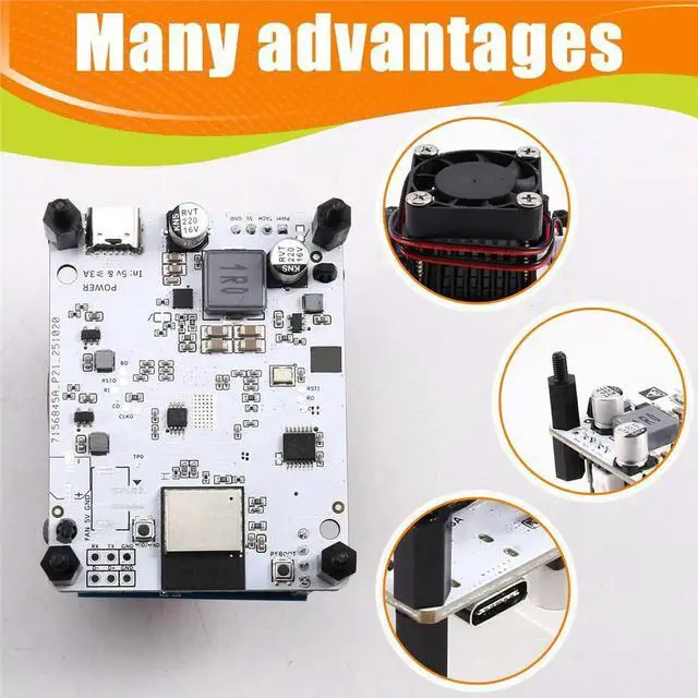 Alt view image 5 of 6 - Bitdsk N8 200Gh/S BM1397 Bitcoin ASIC BTC Miner Solo Lottery Miner High Hash Rate US Plug
