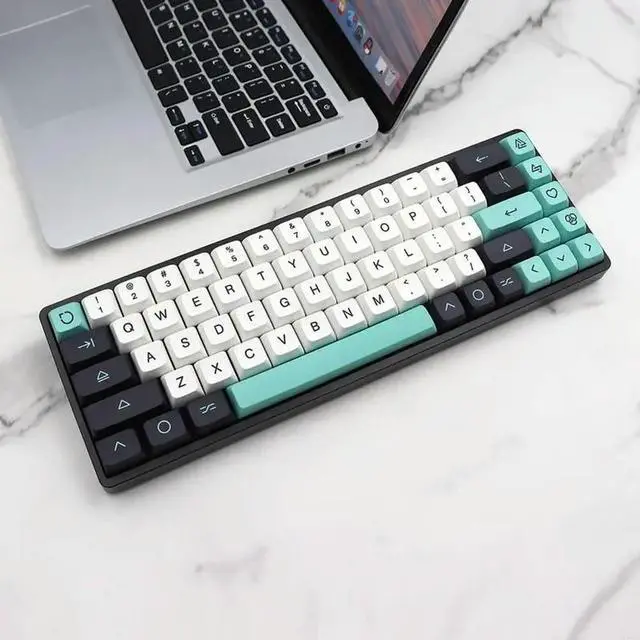 Alt view image 4 of 6 - Mechanical Keyboard Keycap Minimalist XDA Profile 127Keys Dye Sub KeyCap Compatible MX DZ60 RK61 64 GK61 for