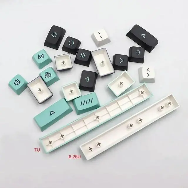 Alt view image 6 of 6 - Mechanical Keyboard Keycap Minimalist XDA Profile 127Keys Dye Sub KeyCap Compatible MX DZ60 RK61 64 GK61 for