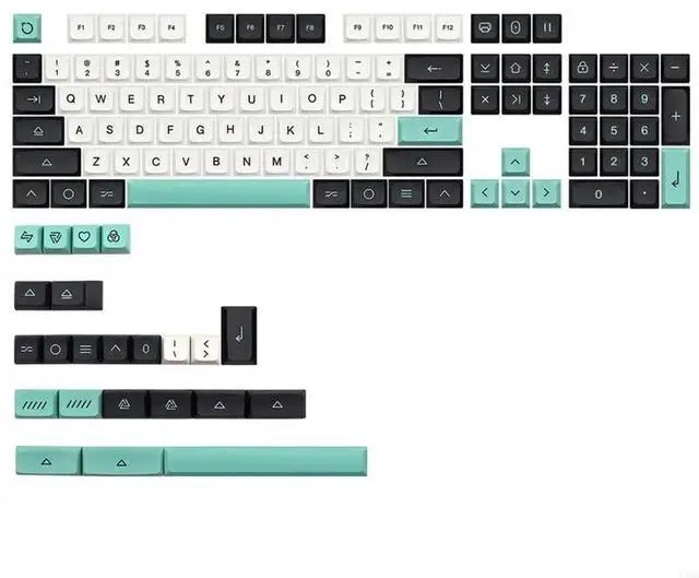 Alt view image 5 of 6 - Mechanical Keyboard Keycap Minimalist XDA Profile 127Keys Dye Sub KeyCap Compatible MX DZ60 RK61 64 GK61 for
