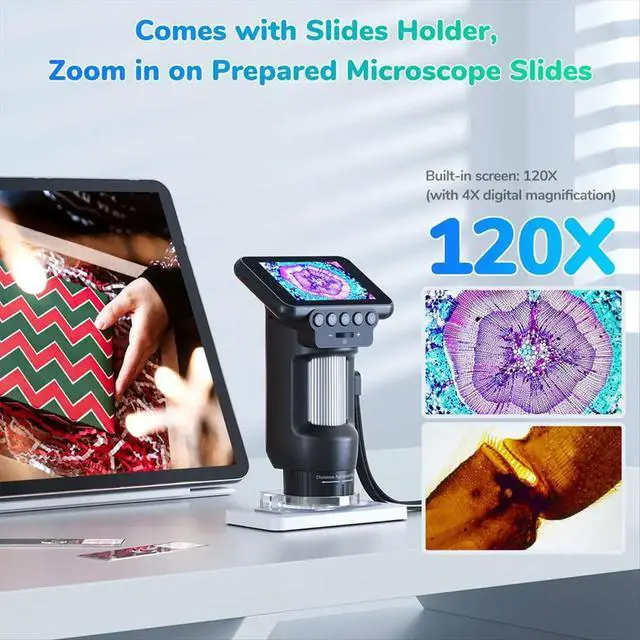 Alt view image 4 of 6 - Digital Handheld Electron Microscope ligent Electronic Photography and Video Recording A