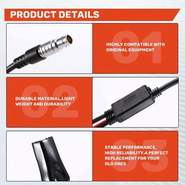 Alt view image 5 of 6 - 5 Pin LE52X-H Data Cable for Stonex Geomax Unistrong GPS to ADL PDL Connection