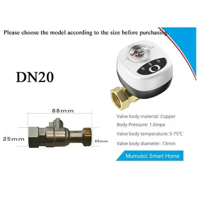 Alt view image 4 of 6 - Zigbee Valve Controller EWelink Ball Valve APP Remote Control IP65 Waterproof Water Valve Works for Alexa, DN20
