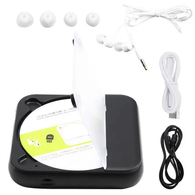 Alt view image 6 of 6 - Music Player Speed Adjustable BT Double Speakers Rechargeable CD Player for Home Exercising Car Traveling
