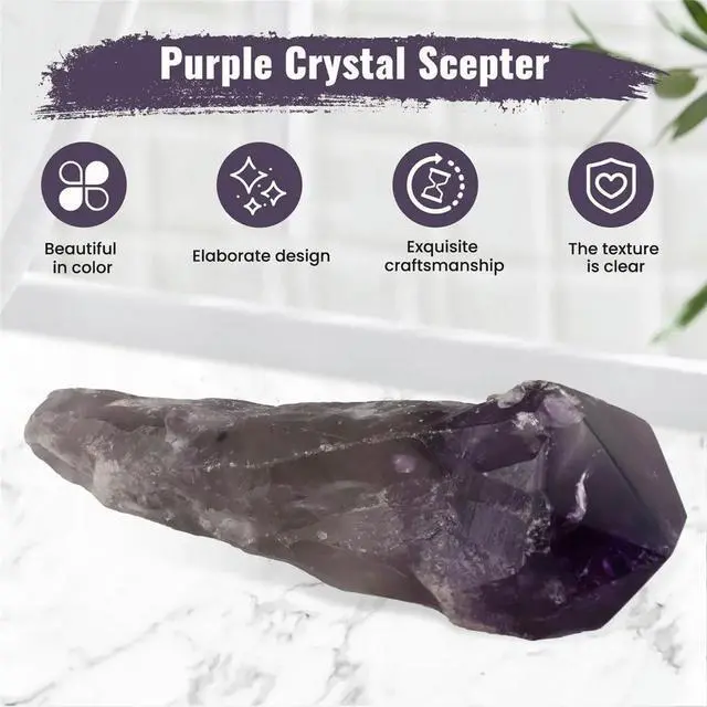 Alt view image 5 of 6 - Uruguayan Amethystcrystal String Shi Yingstick-Home Decoration Mineral Specimen,