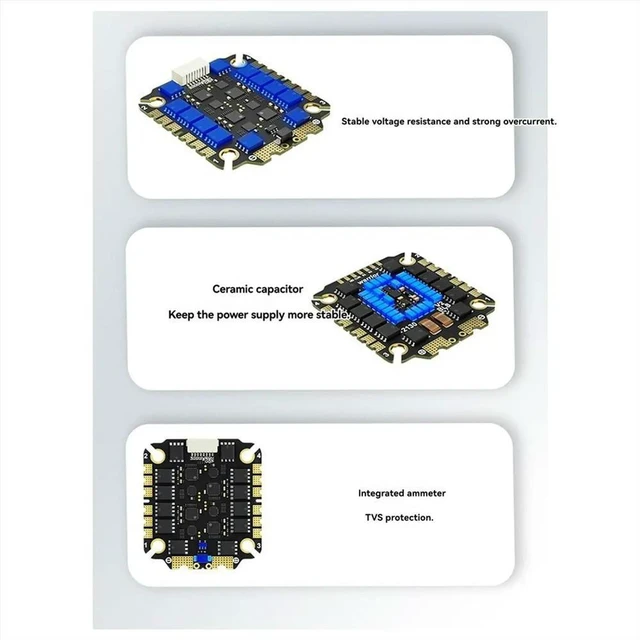 Alt view image 5 of 6 - AA08-3075S 32Bit 75A 4-in-1 ESC 3075 V2 AM32 FPV 4-in-1 ESC 3-8S FPV Cross-Country ESC
