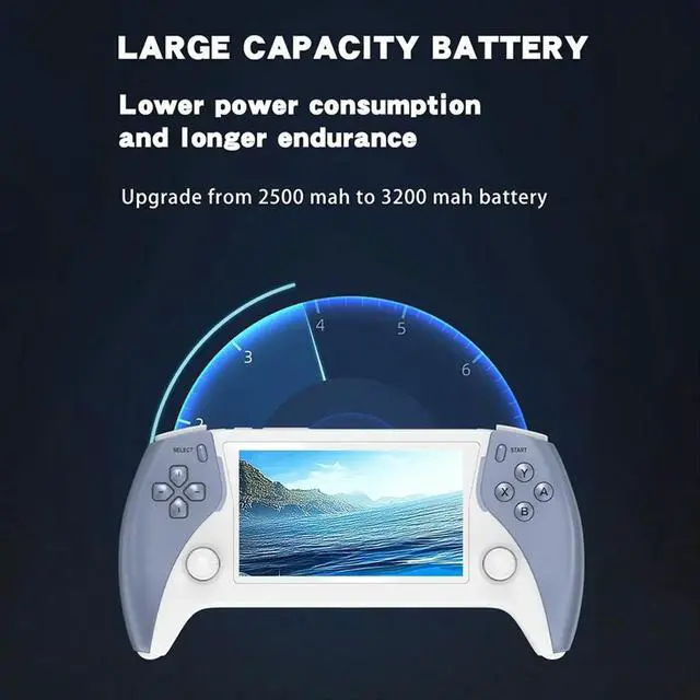 Alt view image 6 of 6 - PROJECT X PRO Handheld Video Game Console 64G+15000 Games 4.3-Inch Display 3D Stereo Sound Support 20+Simulators B
