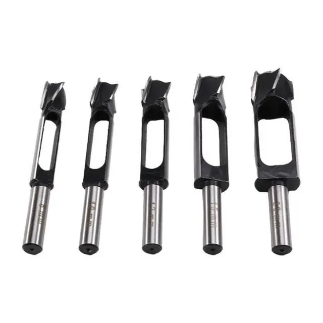 Alt view image 6 of 6 - 5Pcs 8-20mm Woodworking Drill Bit High Speed Steel Round Bar Cutter Round Wood Tenon Drill Bit Sleeve Hole Drill
