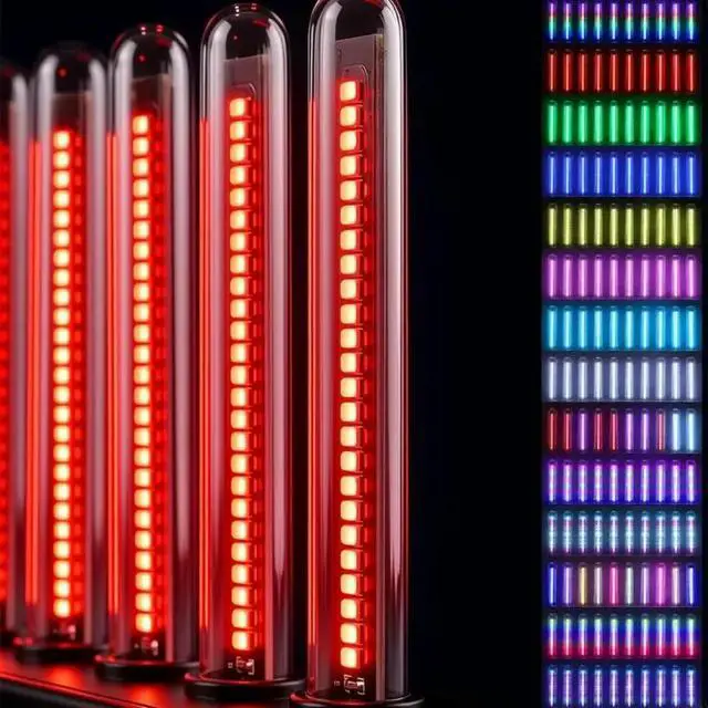 Alt view image 4 of 6 - Sound Activated RGBs LED Spectrum Lamp With 8 Brightness Level For PC Desk And Party Lighting