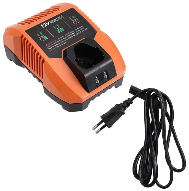 Alt view image 6 of 6 - For AEG Electric Tools Li-Ion Charger for RidGid 12V 2.0Ah 6.0Ah Lithium LL1230 L1215 R82059 EU PLUG