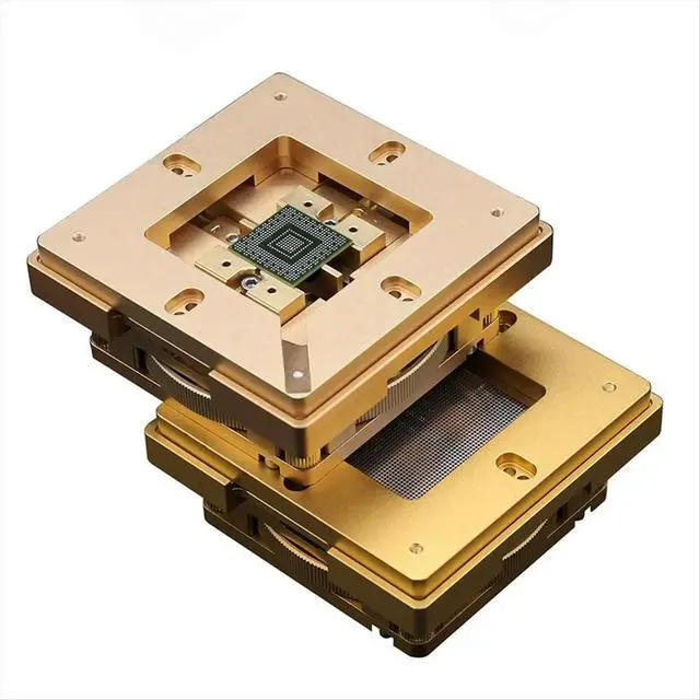 Alt view image 6 of 6 - Aluminium Alloy BGA Reballing Station Kit 90x90mm BGA Reballing Station with 10/PCS BGA Universal Stencil Solder Balls