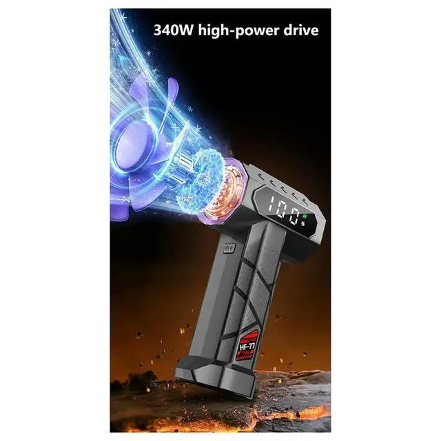 Alt view image 4 of 6 - 340W Violent Blower Wind Pressure Brushless Motor 750G Turbo Jet Fan 12000mAh Dust Blowing 40MM Cleaning Air Blower