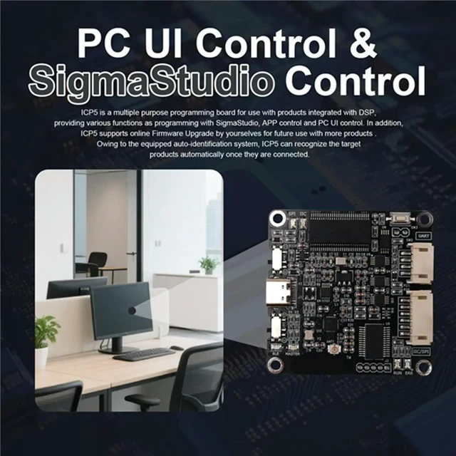Alt view image 6 of 6 - In-Circuit Programmer with UART for PC UI Control & SigmaStudio Control- ICP5
