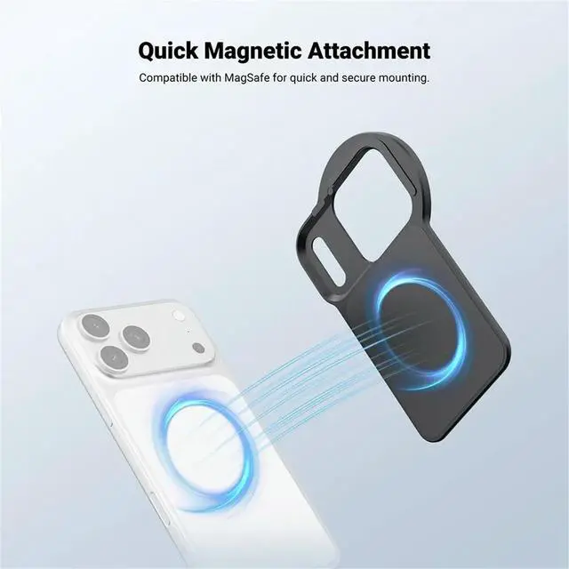 Alt view image 4 of 6 - 6.9" Magnetic Phone Lens Filter Mount for MagSafe 12-17 Pro Max & 14-16 Plus,Snap-on Camera Filter Holder Adapter