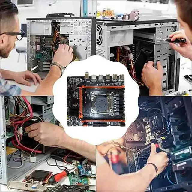 Alt view image 5 of 6 - X99 Desktop Motherboard B85 LGA2011-3 4X DDR4 REG ECC RAM Slot M.2 PCIE SATA3.0 X99 Gaming Motherboard with Switch Cable