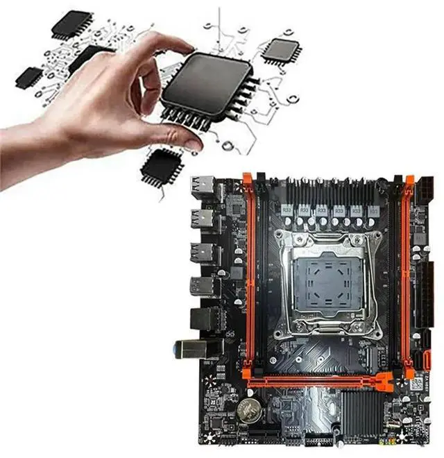 Alt view image 5 of 6 - X99 D4 Desktop Motherboard LGA2011-3 4X DDR4 REG ECC RAM Slots B85 M.2 PCIE SATA3.0 X99 Gaming Motherboard