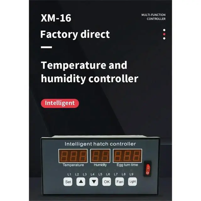 Alt view image 4 of 6 - ligent Digital Temperature Humidity Automatic Incubator XM-16 Egg Incubator Controller Control System Egg Brooder
