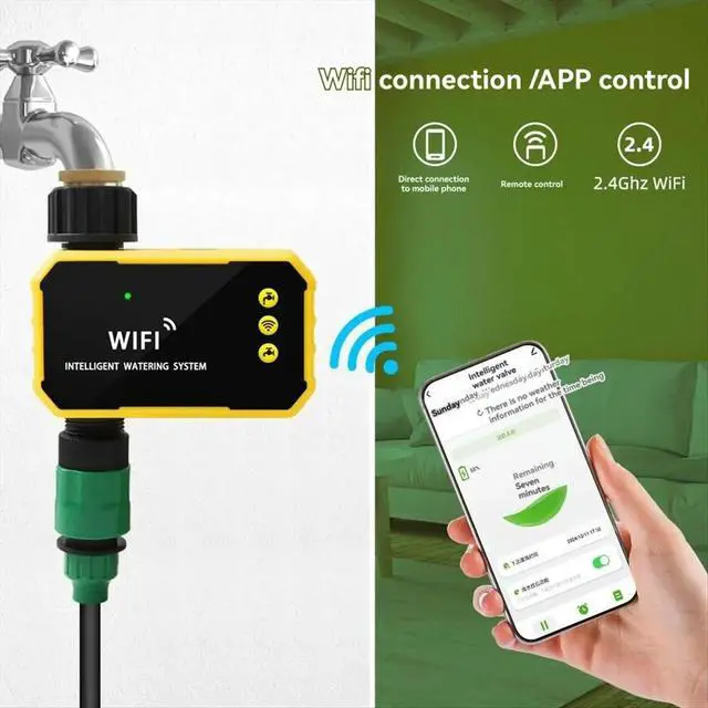Alt view image 4 of 6 - Solar Sprinkler Timer Remote App Control Automatic Watering Artifact Garden Irrigation Controller