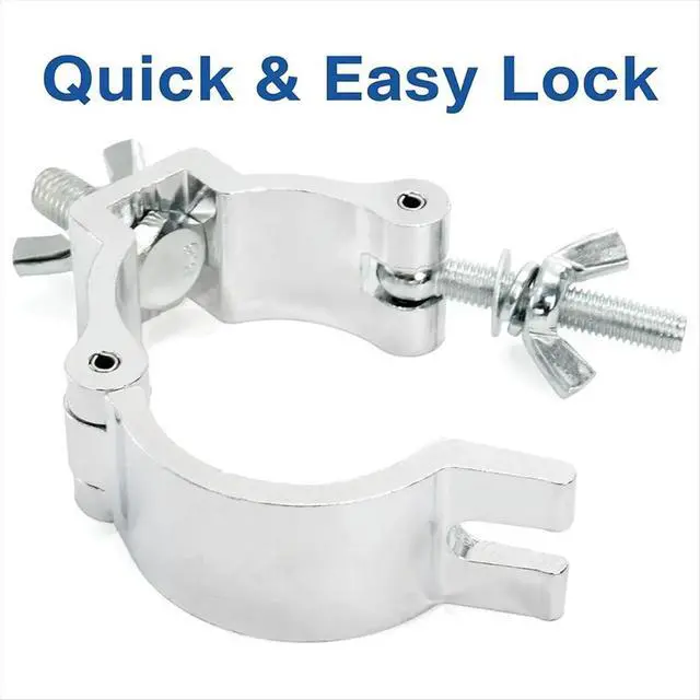 Alt view image 5 of 6 - 10 Pcs Truss Lighting Clamps, 2" Aluminum Alloy DJ Light Clamp for Stage Lighting Par Lights Spotlight Moving Head Light