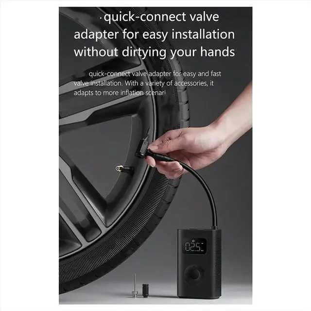 Alt view image 4 of 6 - Air Pump 2D 25%Speed Boost Electric Air Compressor Treasure 150PSI Type-C LED Multitool Inflator