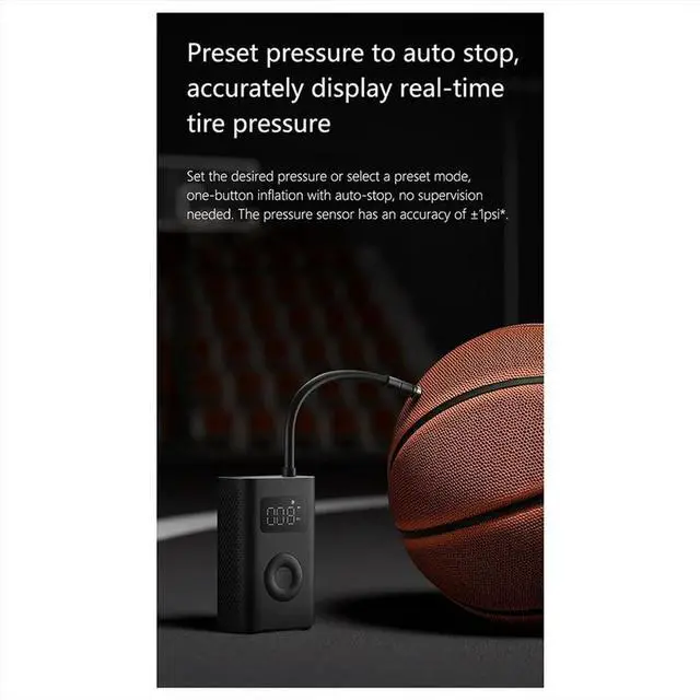 Alt view image 6 of 6 - Air Pump 2D 25%Speed Boost Electric Air Compressor Treasure 150PSI Type-C LED Multitool Inflator