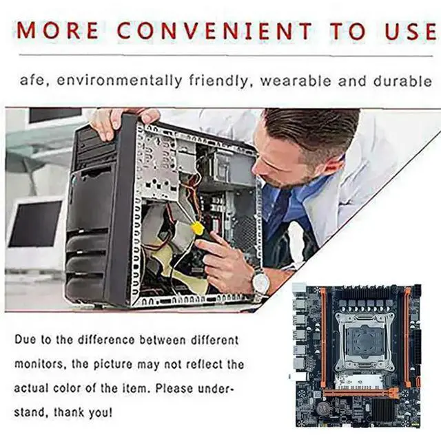 Alt view image 4 of 6 - X99H Motherboard+E5 2660 V3 CPU B85 LGA2011-3 4X DDR4 REG ECC RAM Slots M.2 PCIE SATA3.0 X99 Desktop Motherboard