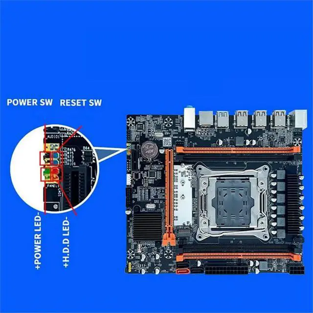 Alt view image 5 of 6 - X99H Motherboard+E5 2660 V3 CPU B85 LGA2011-3 4X DDR4 REG ECC RAM Slots M.2 PCIE SATA3.0 X99 Desktop Motherboard