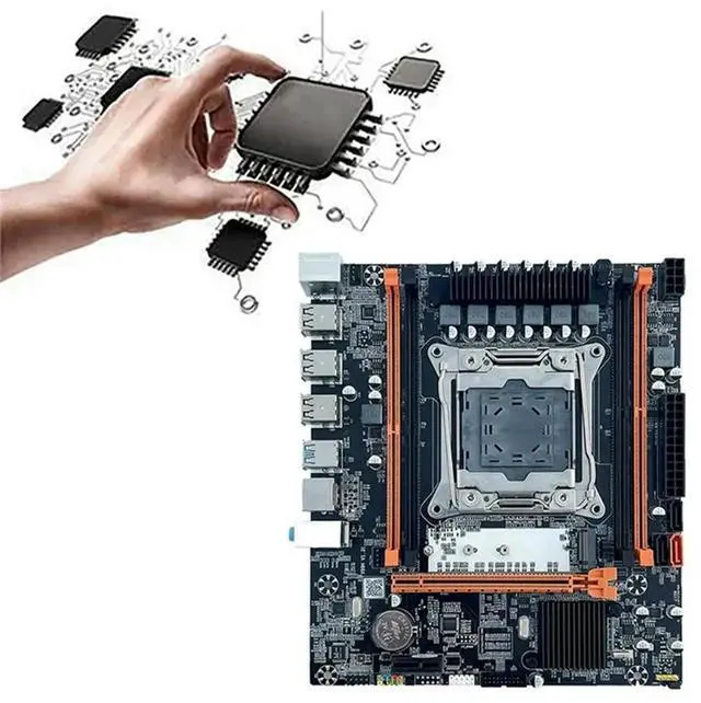Alt view image 6 of 6 - X99H Motherboard+E5 2660 V3 CPU B85 LGA2011-3 4X DDR4 REG ECC RAM Slots M.2 PCIE SATA3.0 X99 Desktop Motherboard