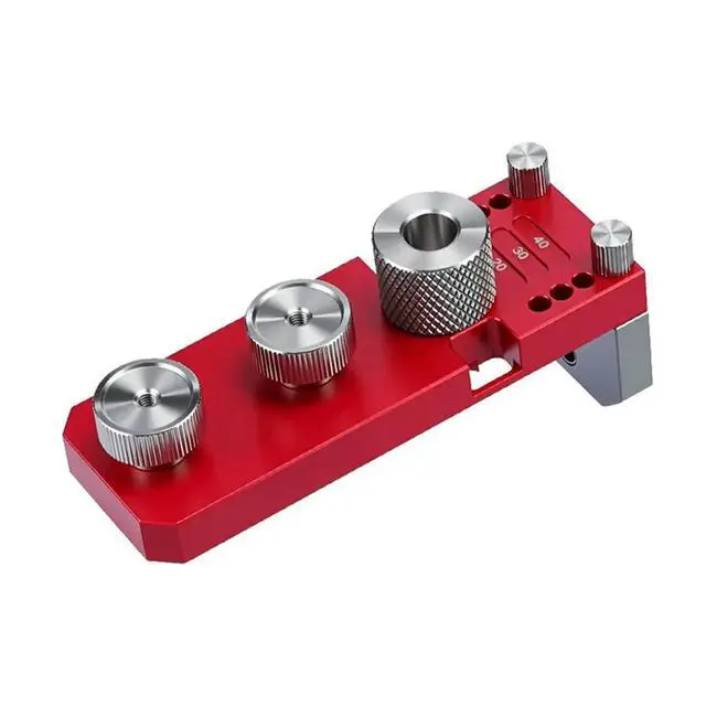 Alt view image 6 of 6 - Aluminum Profile Drill Guide Access Hole Drill Jig with M6/M8 Step Drill Bits for 20 30 40 Series Extrusion Profile