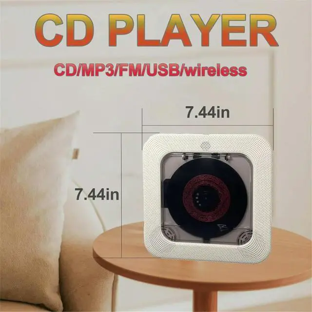 Alt view image 5 of 6 - CD Player Bluetooth HiFi Speaker Players LED Screen CD Music Player with IR Remote Control