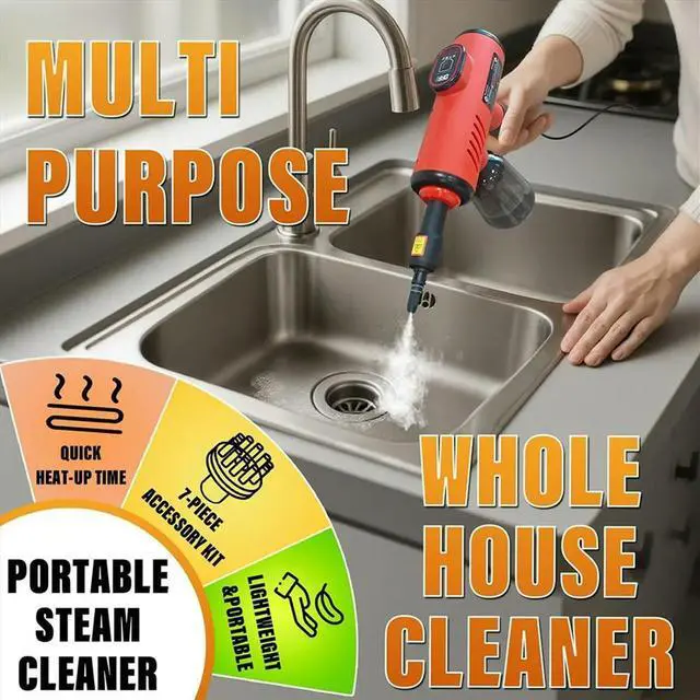 Main image of Multifunctional Household Electric HighTemperature Steam Cleaner Handheld Pressurized Steam Cleaner for Car(EU)