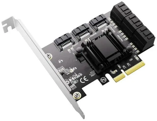 Main image of 2025 PCIE 4X SATA3.0 Adapter Card Provides 9 Port And 6Gbps Fast Connectivities For PC Builders