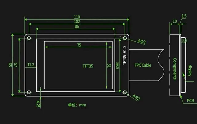 Main image of For MKS Robin Nano V1.2 Control Board with TFT35 Touch Screen for 3D Printers