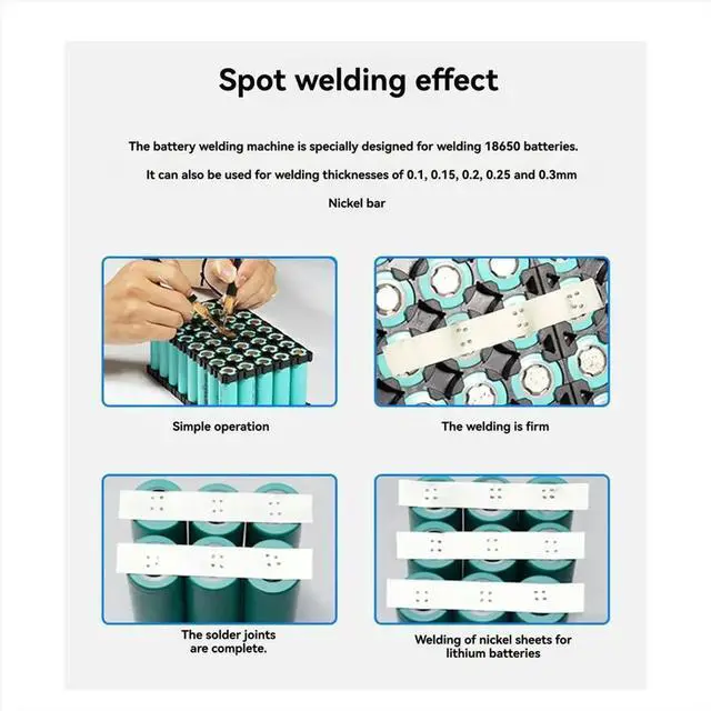 Alt view image 3 of 6 - 8000W Spot Welder DIY Welding Machine High-Power Spot Welder with Nickel Strip for Pack EU PLUG