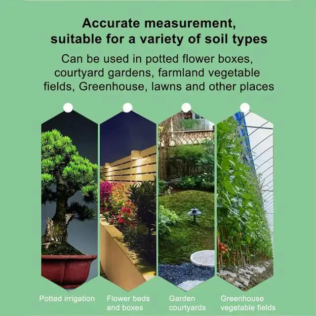 Alt view image 2 of 6 - 5Pcs Zigbee Soil Sensor Temperature Meter Moisture Humidity Sensor Real-Time Monitoring Plant Monitor Detector