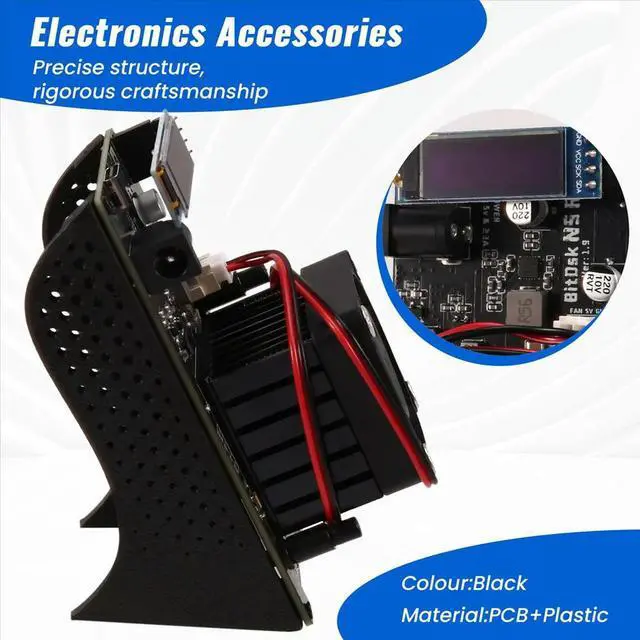 Alt view image 2 of 3 - gooddd For Bitaxe Miner BM1397 200Gh/S Stand-Alone BitDSK Bitcoin ASIC Miner BTC Solo Miner Low Power Miner EU PLUG